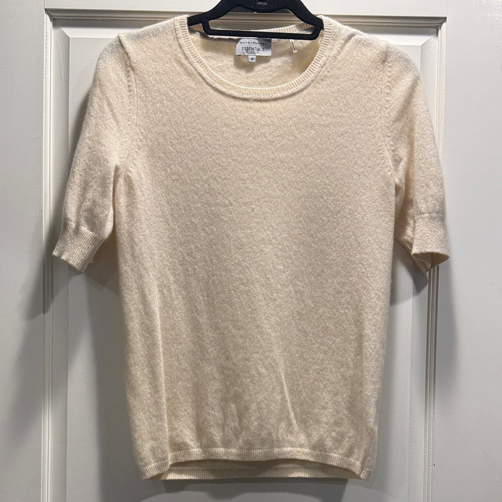 Women's Cream cashmere tshirt sweater
